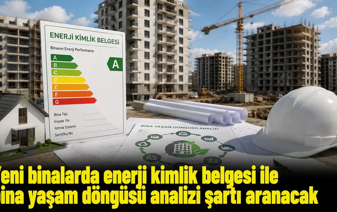 Yeni binalarda enerji kimlik belgesi ve yaşam döngüsü analizi şartı